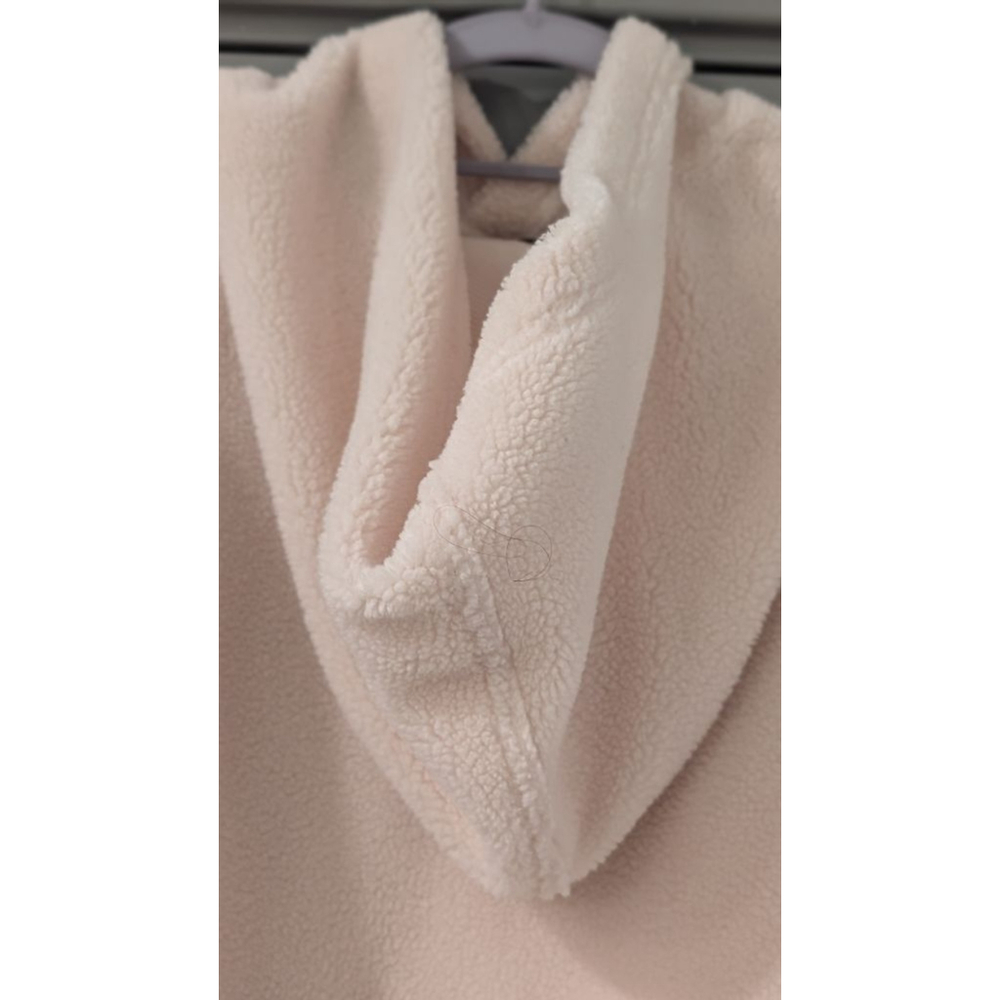 Women's Grey Bandit Cream Fleece Cropped Hoodie XS - Picture 7 of 8